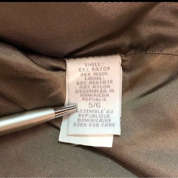 Express Vintage 80’s Brown Wool Blazer Jacket 5/6 - Picture 6 of 8